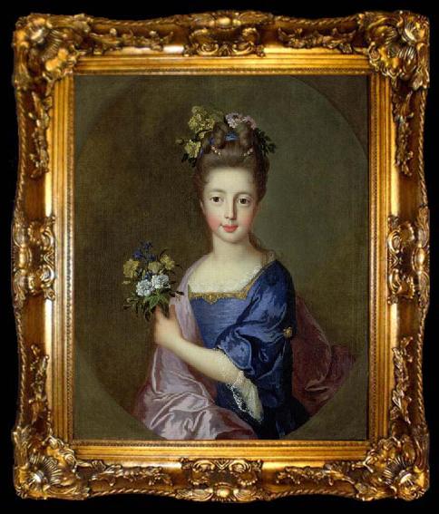 framed  Jean Francois de troy Princess Louisa Maria Teresa Stuart by Jean Francois de Troy,, ta009-2